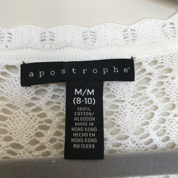 Apostrophe | Boho Cropped Crochet Button Up Top - Picture 3 of 5